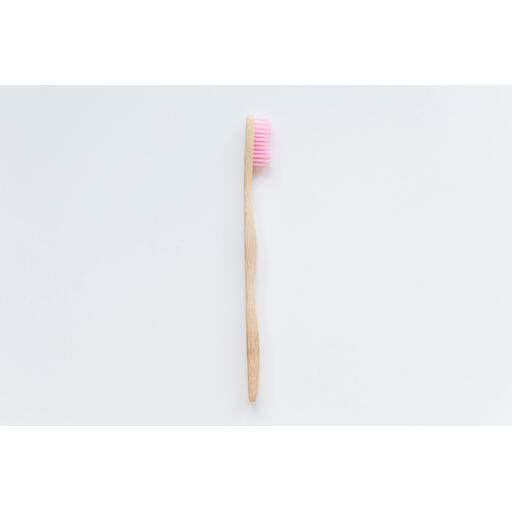 Bam&Boo Bambusz fogkefe, közepes sörtéjű - Pink